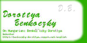 dorottya benkoczky business card